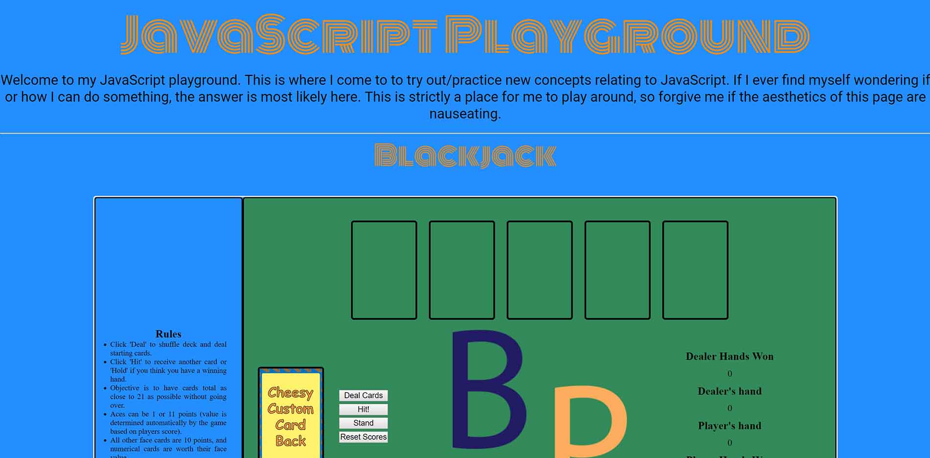 JavaScript Playground